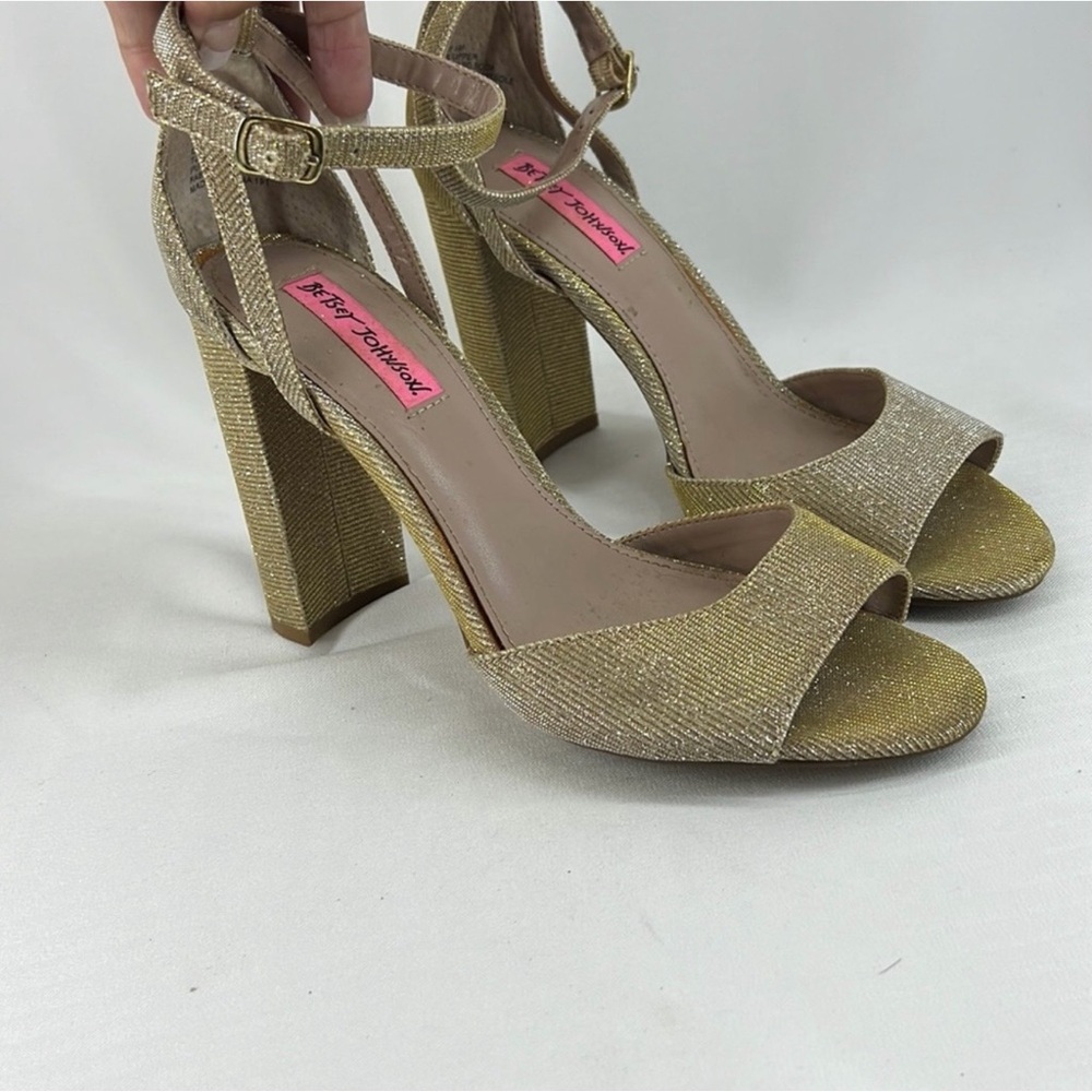 Betsey Johnson Glittering Gold Heels